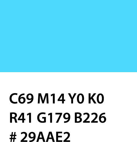 울산항만관리(주) 전용색상 2번, C69 M14 Y0 K0, R41 G179 B226, #29aae2